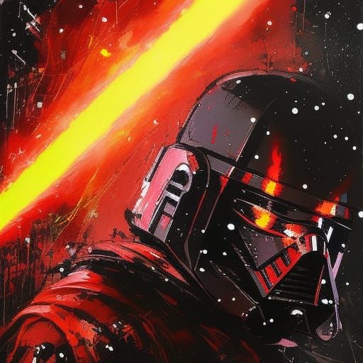 Star Wars Fox with Flaming Lightsaber