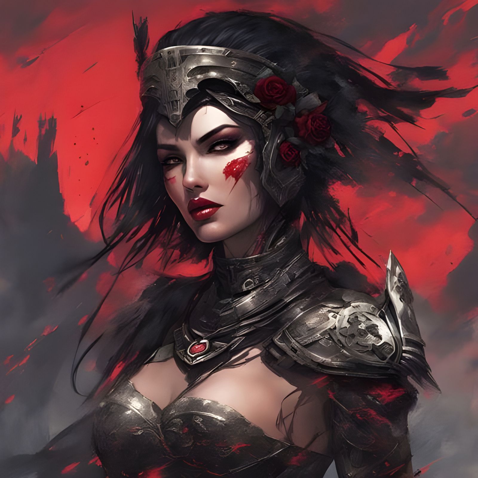 Cyber Gothic Spartan Warrior Portrait