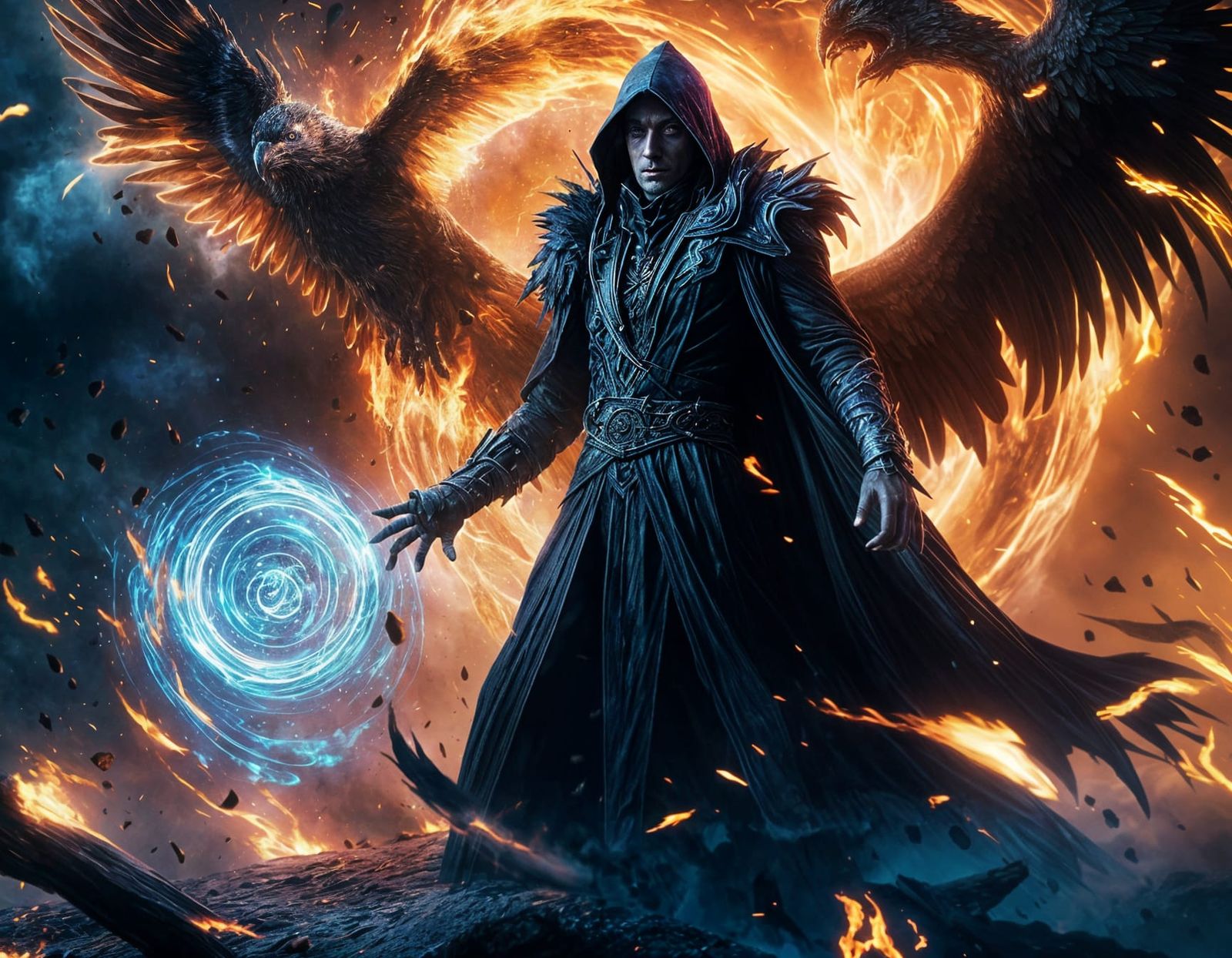 Arcane Mage with Void Magic and Fire Tiger