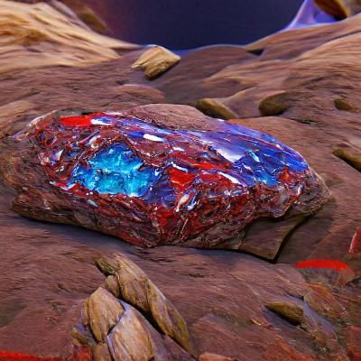 Detailed Meteor Rock with Crystalline Layers