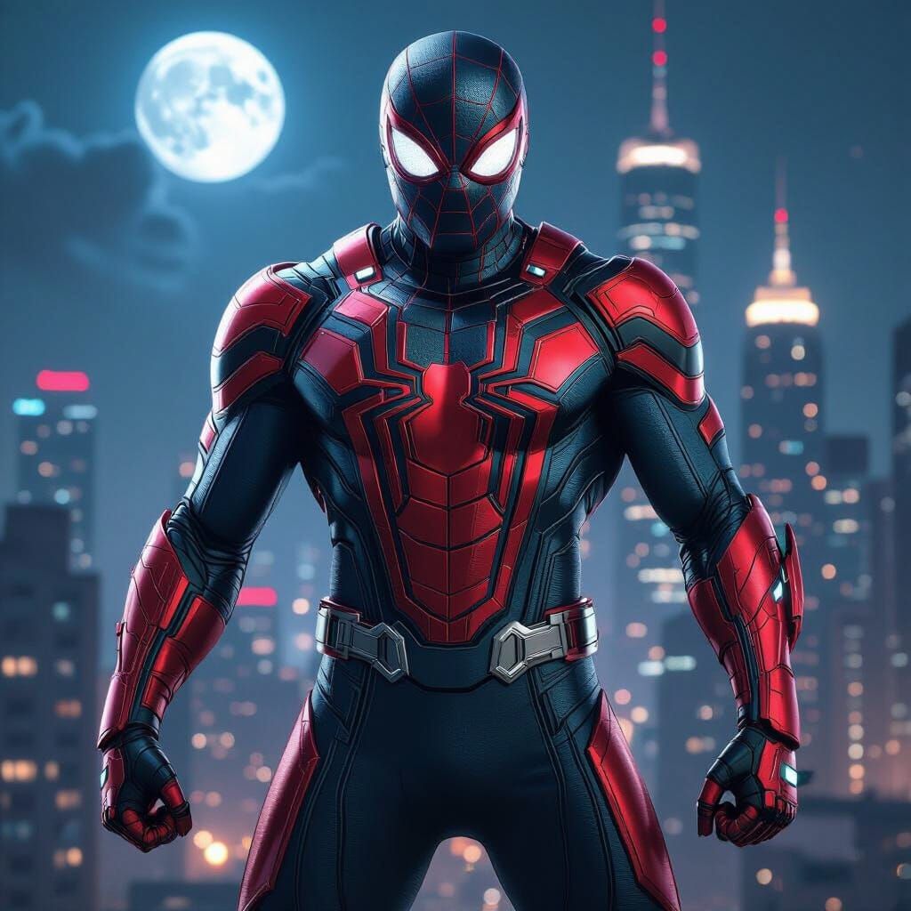 Spider-Man in Elaborate Futuristic Armor