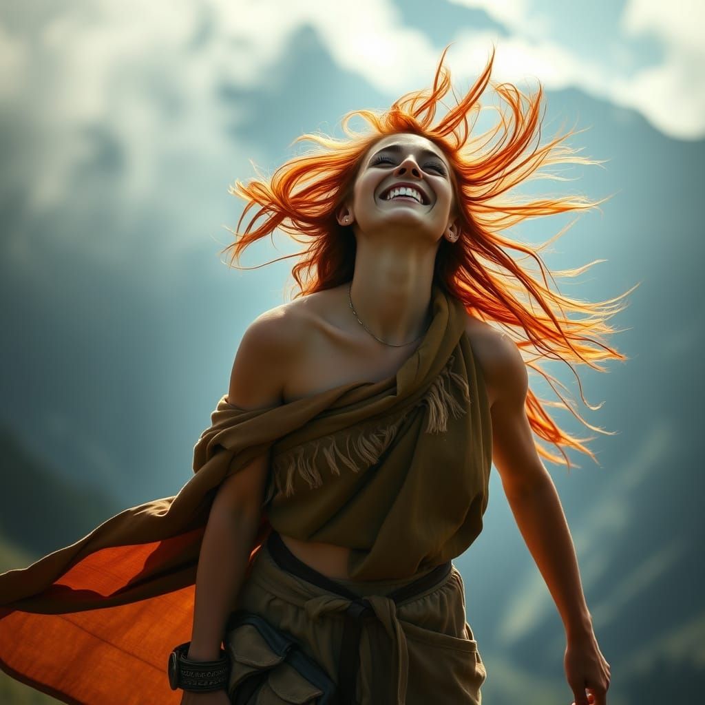 Mountain Goddess in Radiant Joy