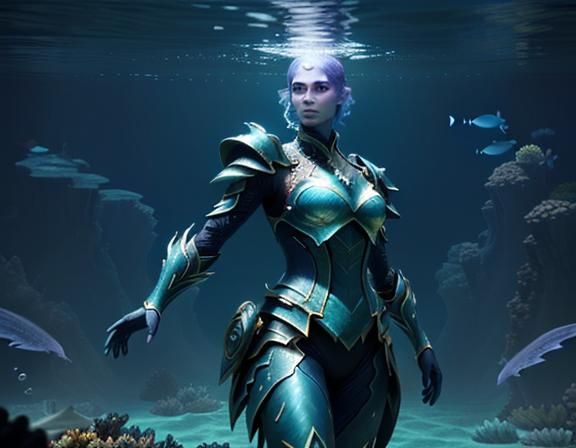 Regal Amphipioid in Ancient Underwater City