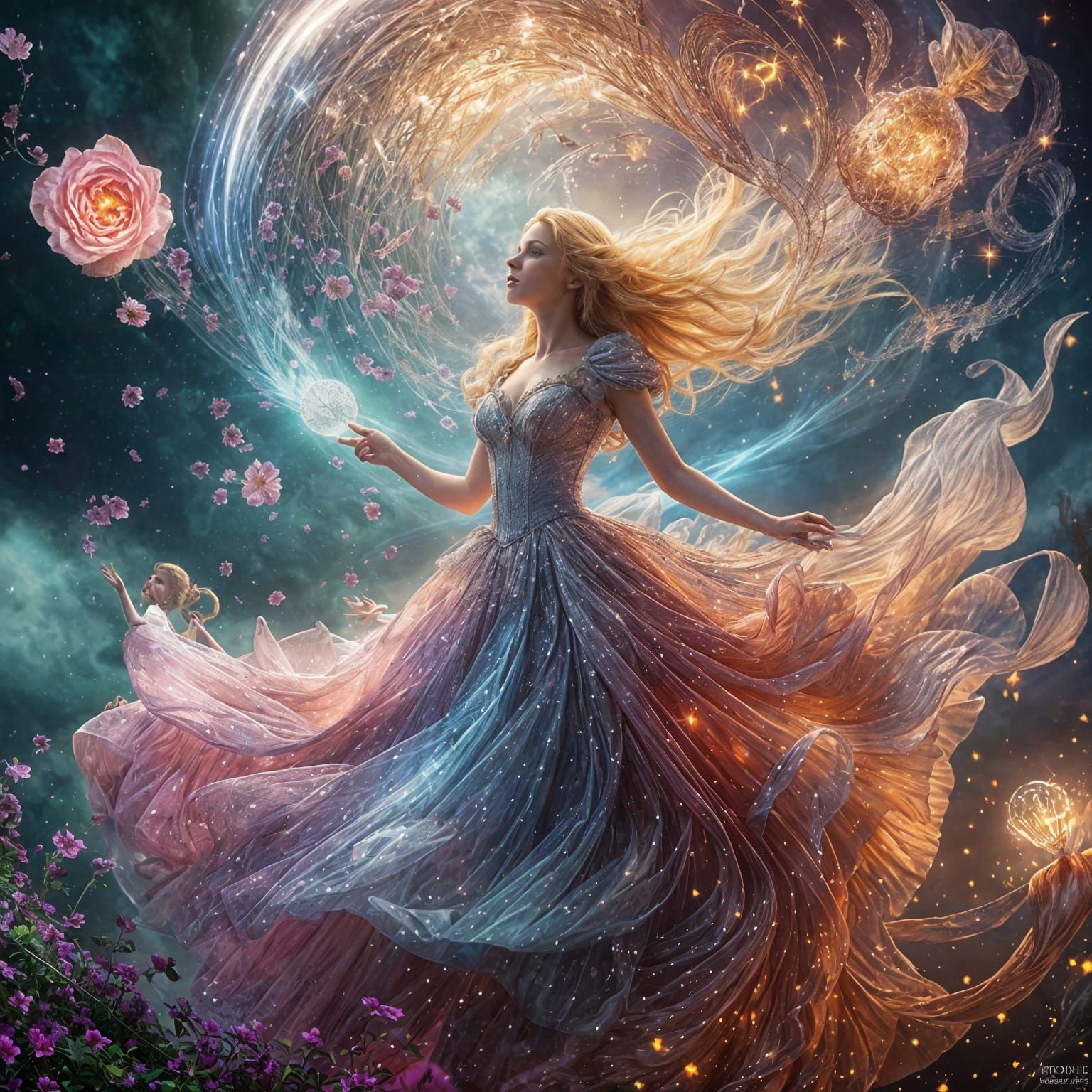 Glinda the Good Witch with Crystal Ribbons