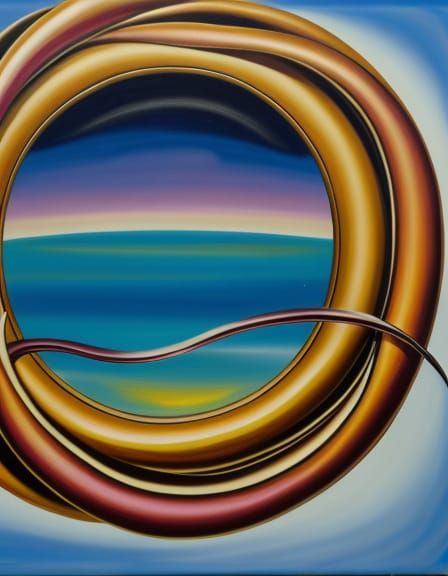 Surreal Infinity Symbol Oil Painting