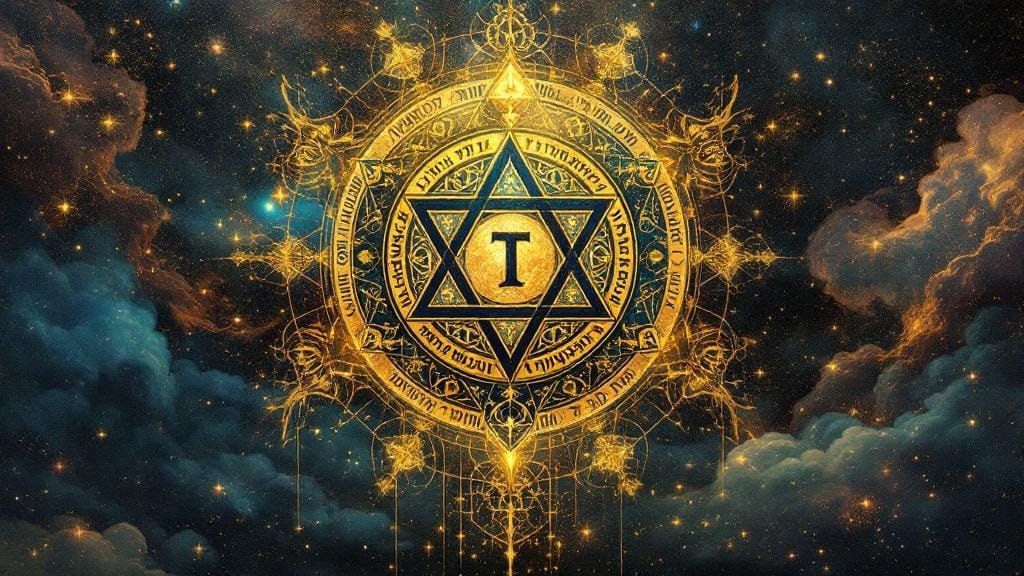 Mysterious Tetragrammaton Symbol in Mystical Aura