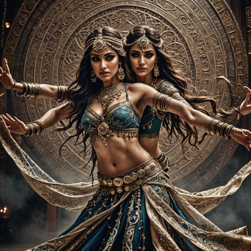 Hyperrealistic Eight-Armed Belly Dancer in High Definition