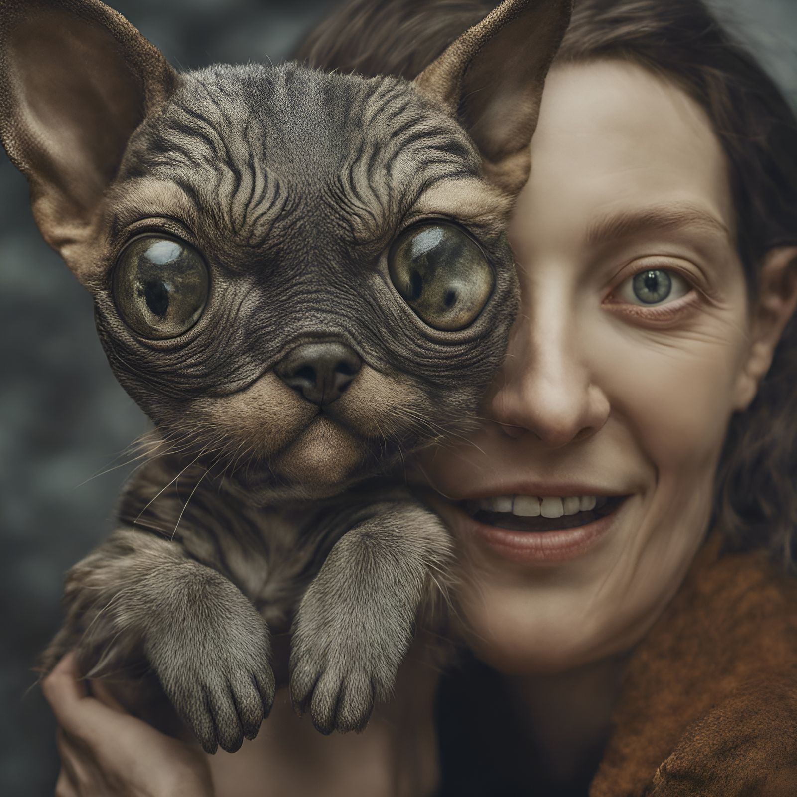 Alien People and Pets in Photorealistic Style