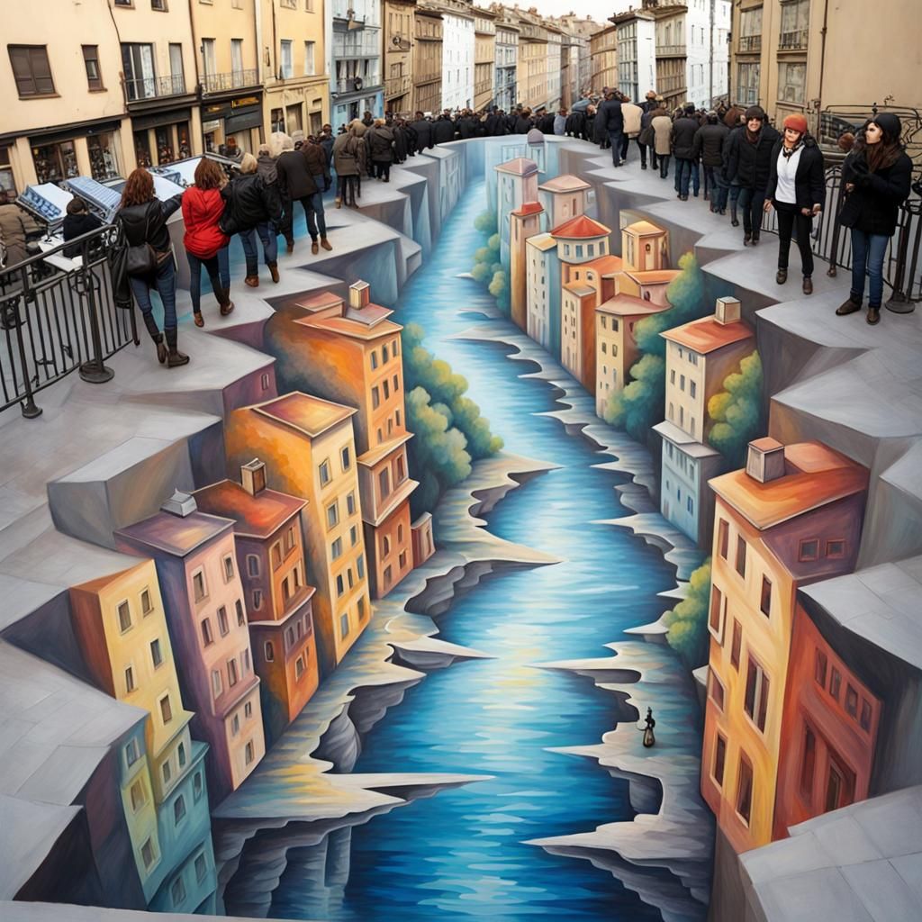 Spectacular 3D Chalk Street Art Illusion