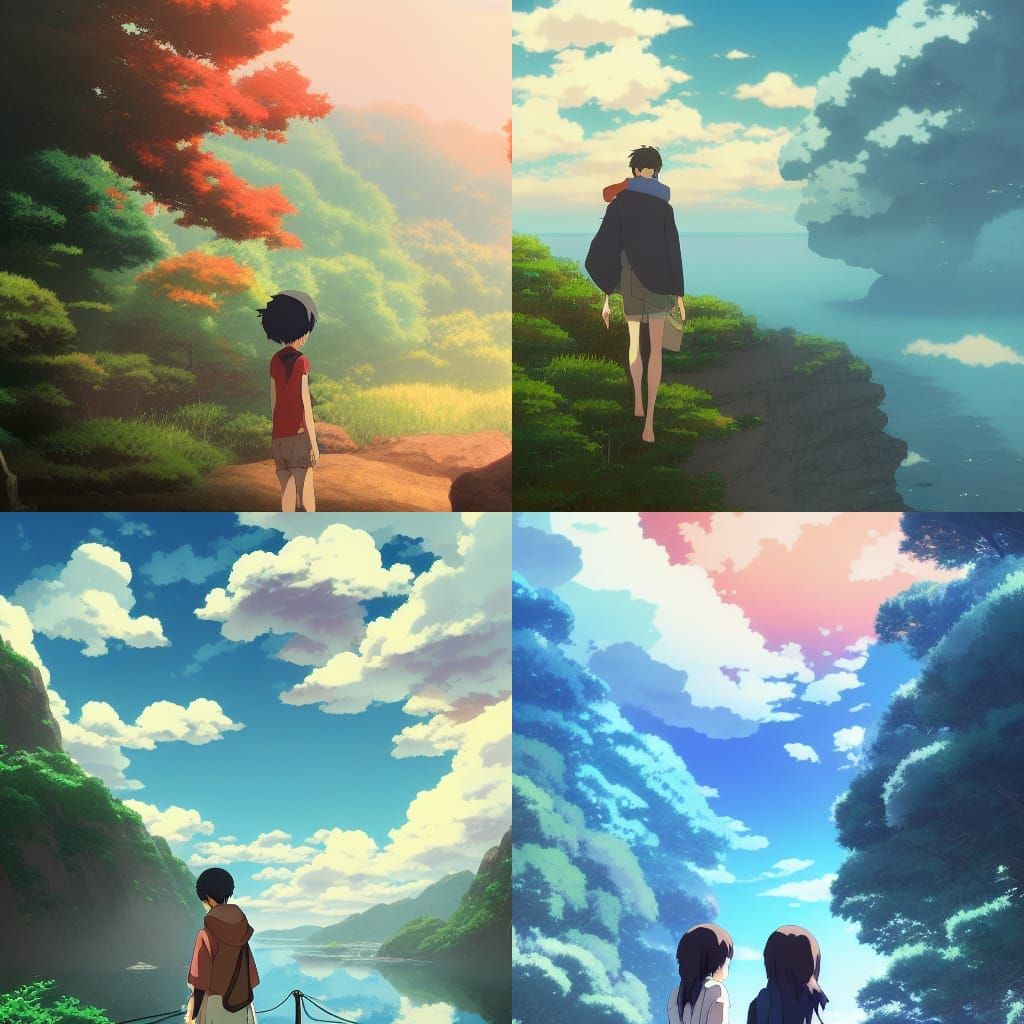 Anime Key Visual in Studio Ghibli Style