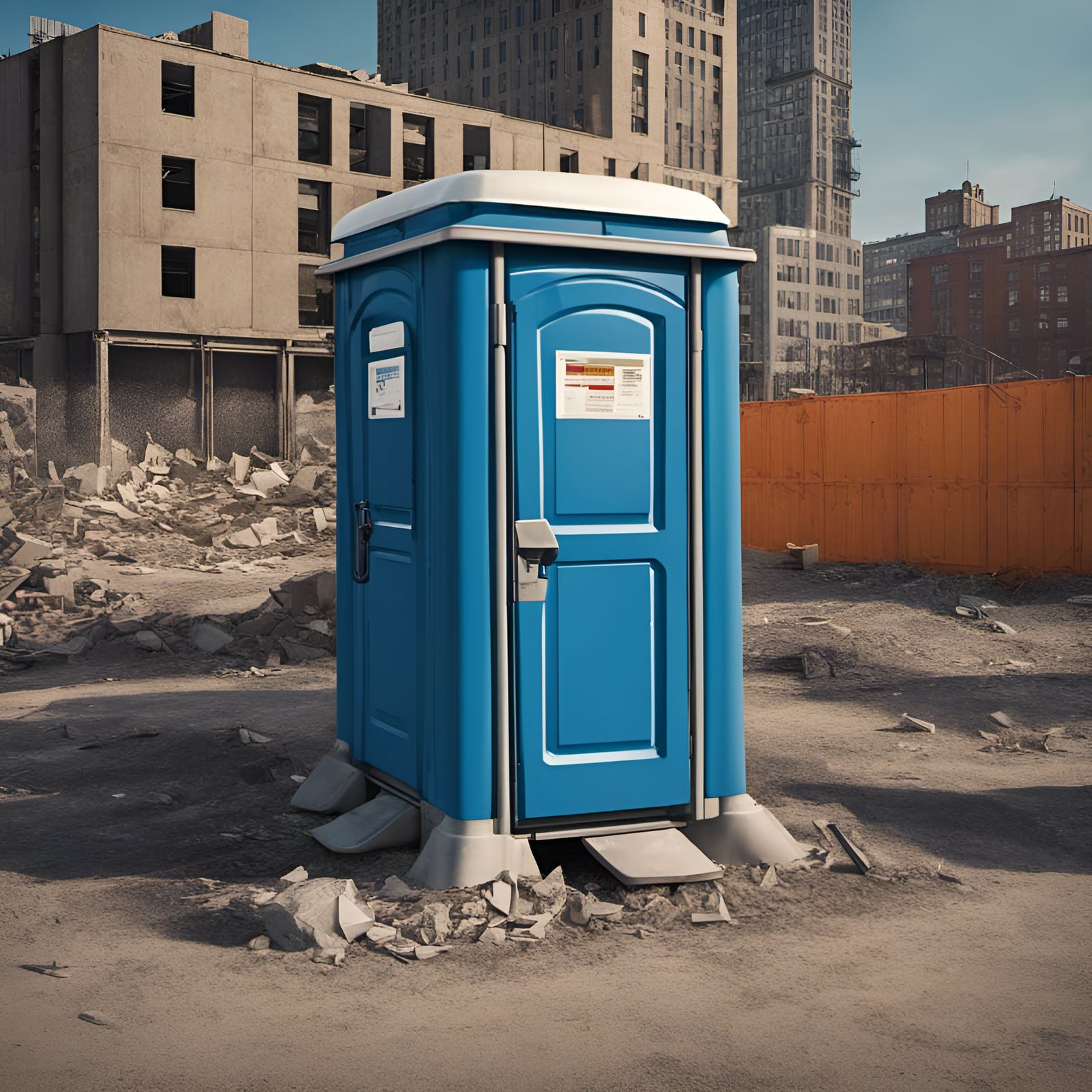 A Porta-Potty On A Construction Site (Continued)