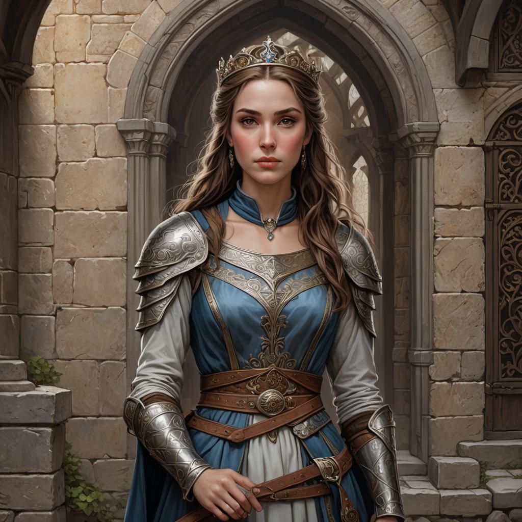Medieval Princess Digital Art Portrait