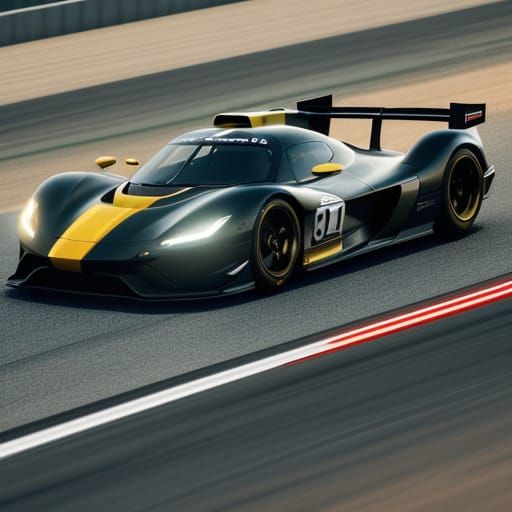 Epic Futuristic Racecar in Motion