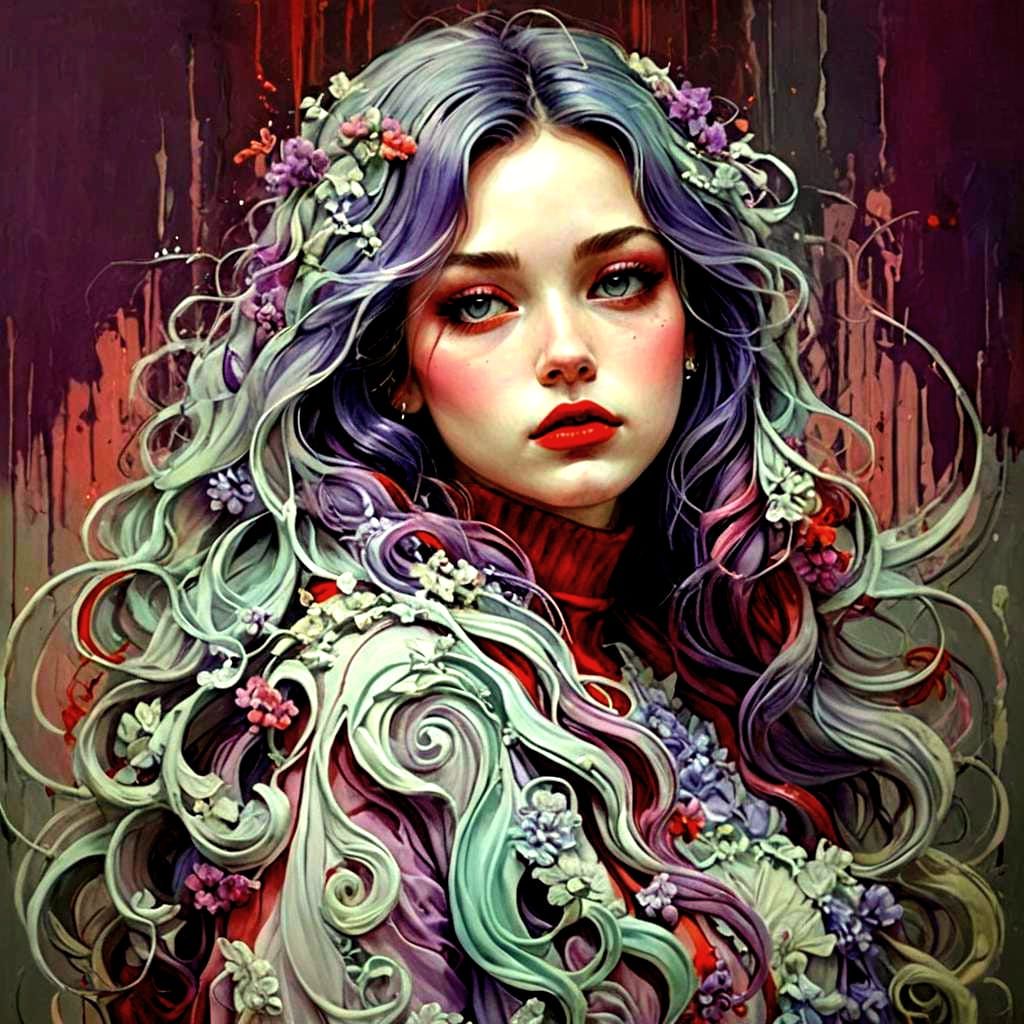 Abstract Red and Purple Pastel Gradient