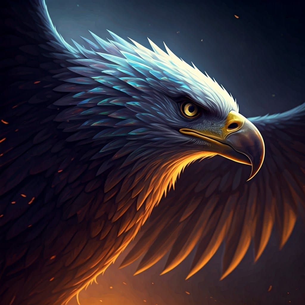 Shark-Eagle Soars Through Dark Fantasy Realm in Cyberpunk Ae...