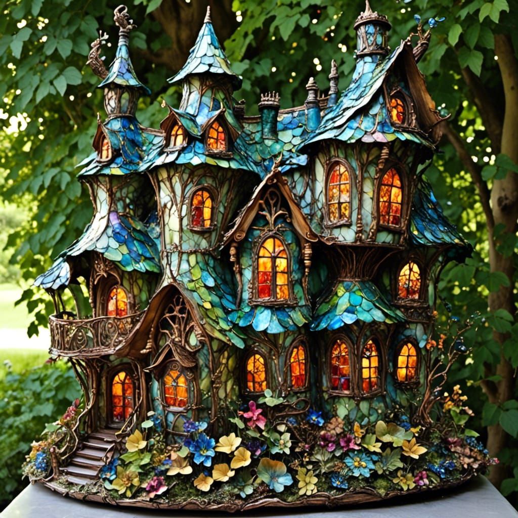 Enchanting Fairy House Made of Recycled Materials