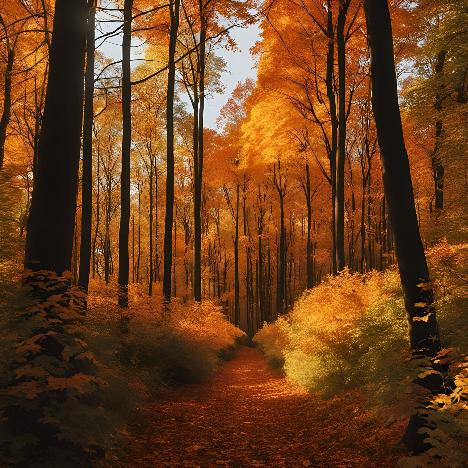 Colorful Autumn Forest in Snapshot Aesthetic