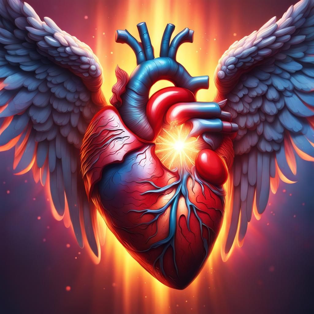 Angelic Realm: A Hyperrealistic Heart Healing