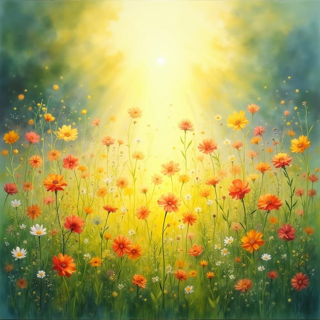 Radiant Morning Sun in Vibrant Colors