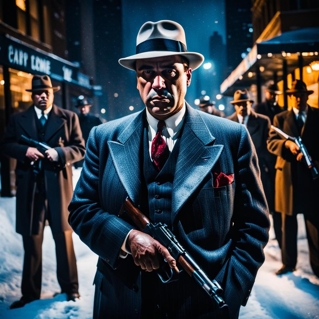 Al Capone in Chicago at Night: Professional Photography