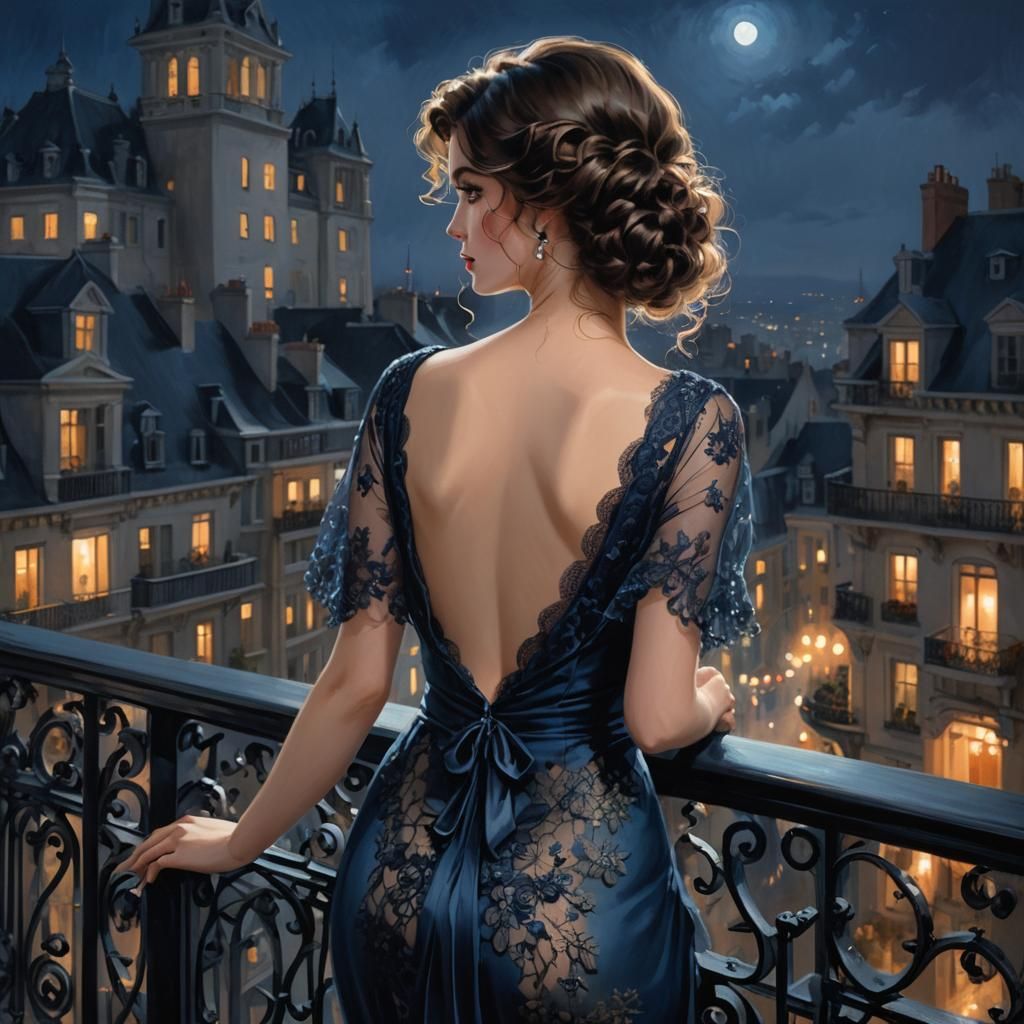 standing on a balcony