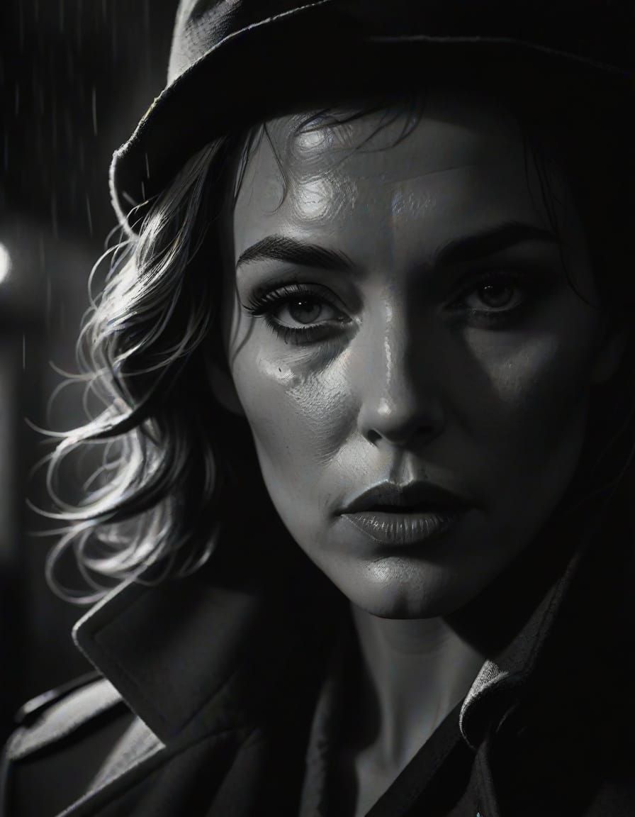 Femme Fatale in Film Noir Style