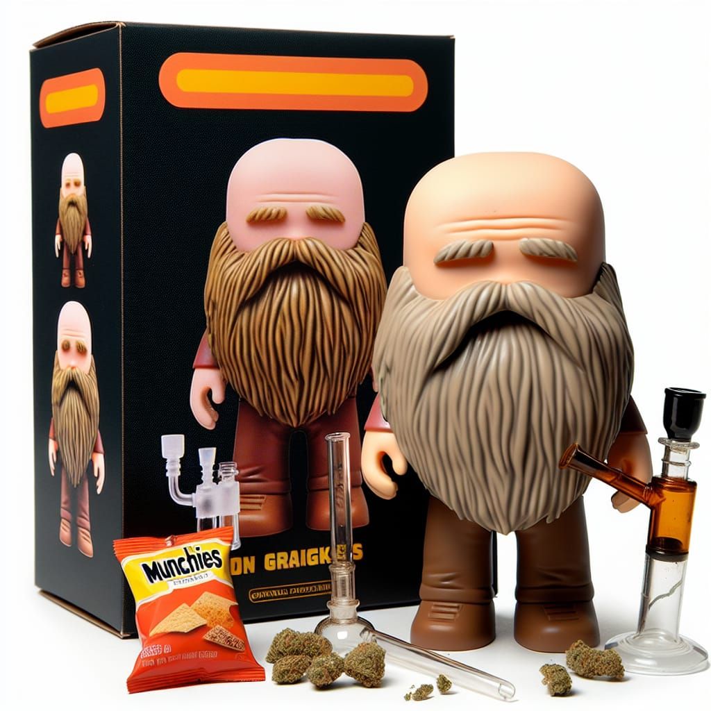 Funko Pop Figurine with Dab Rig and Snacks