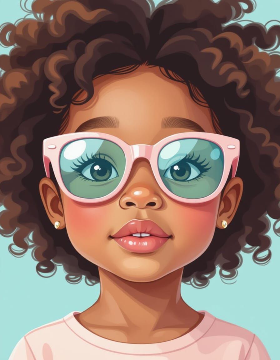 Cute Kid Peekaboo Illustration in Pastel Colors