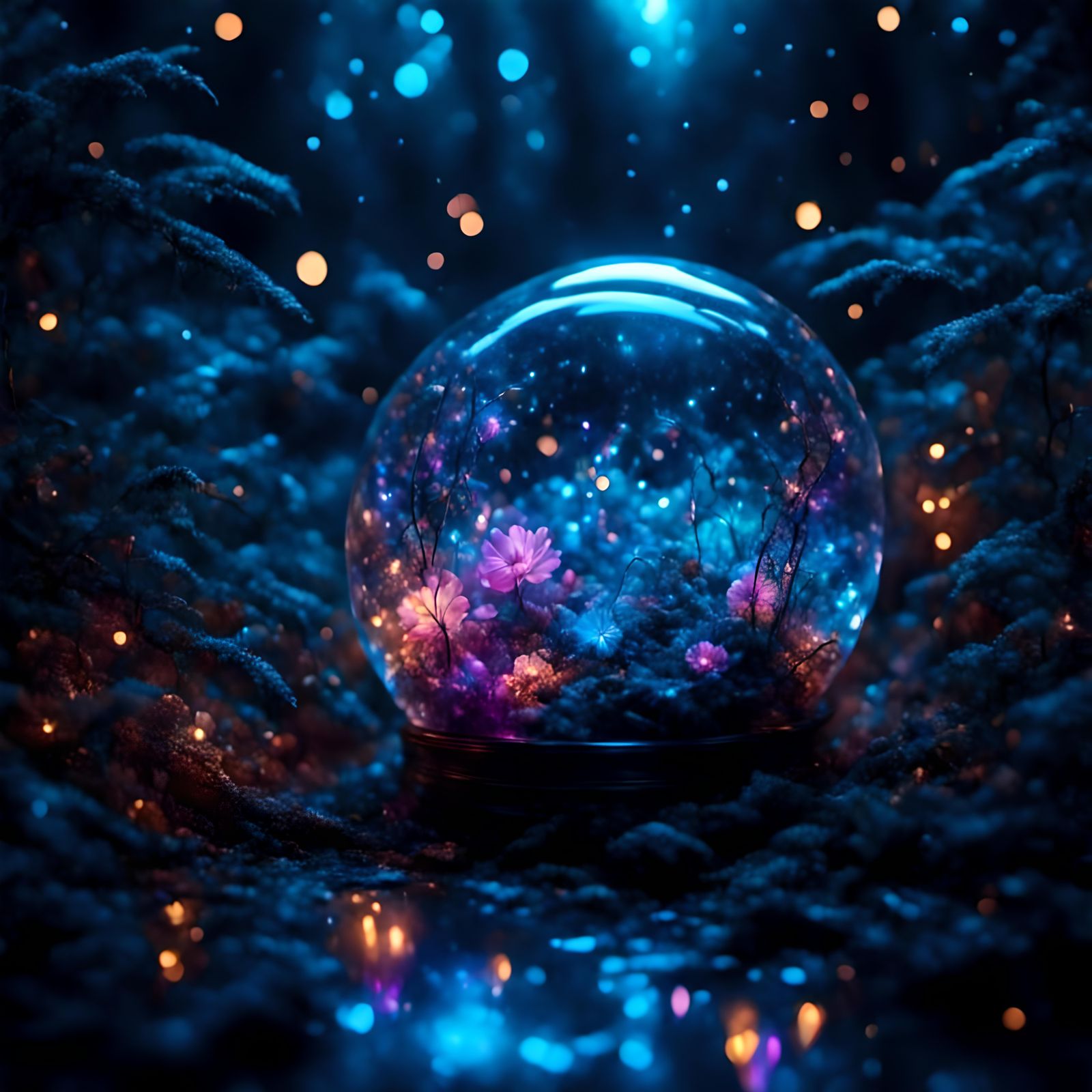 Flowers Crystal Ball