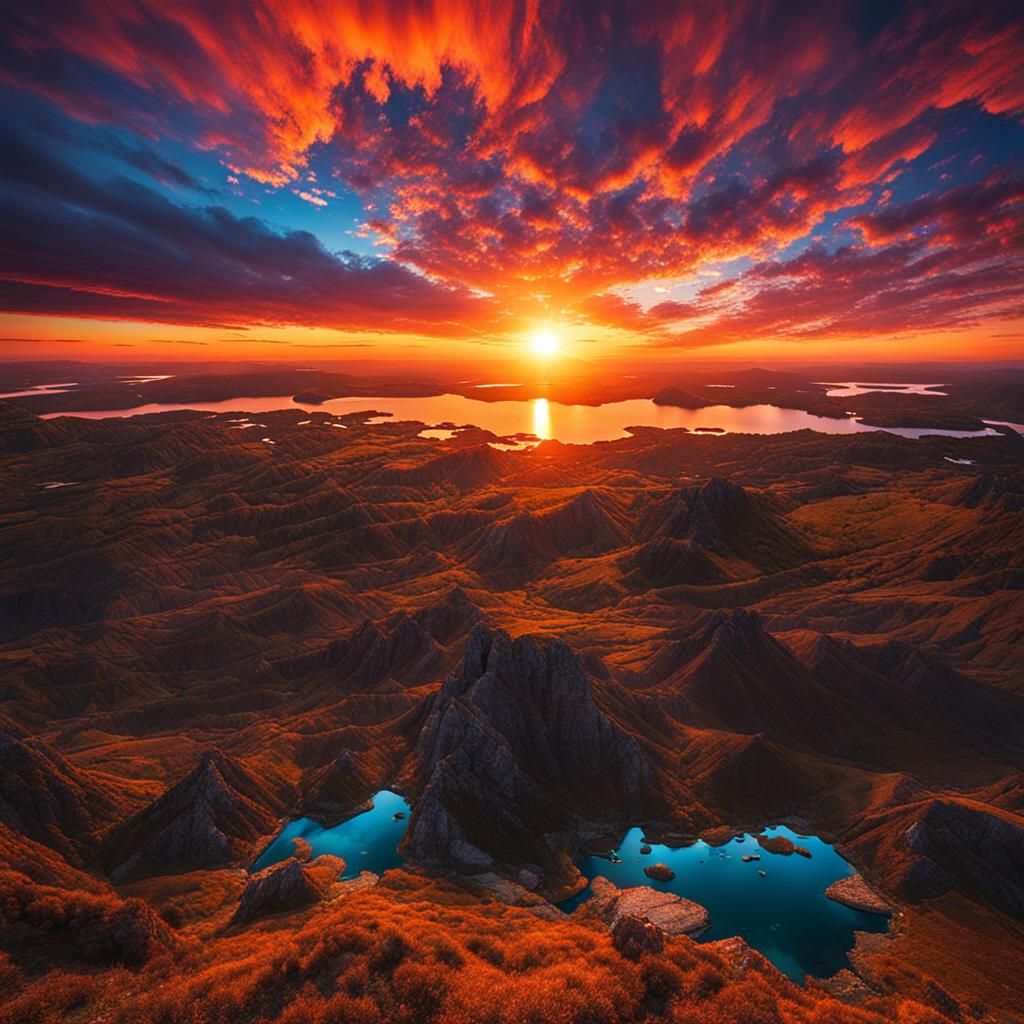 Epic Sunset with Vibrant Colors