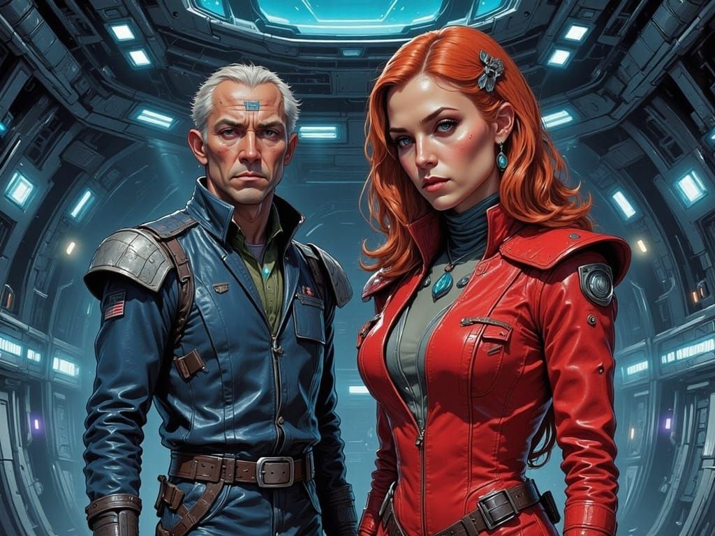 Alien Encounter in a Retro-Futuristic Mothership