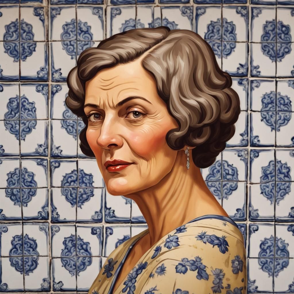 Azulejos. Woman