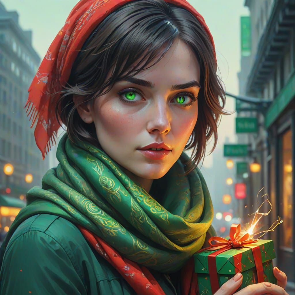 Hyperrealistic Christmas Beauty in Vibrant Color