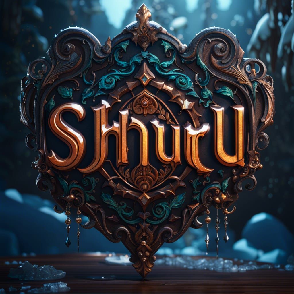 Ornate Winter Sign in Gloomy Fantasy Style