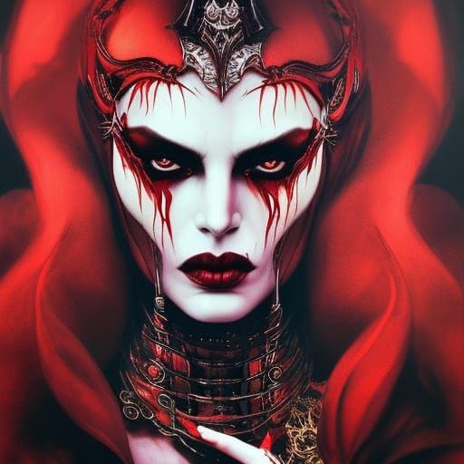 Evil Demonic Goddess: Dark Fantasy Concept Art