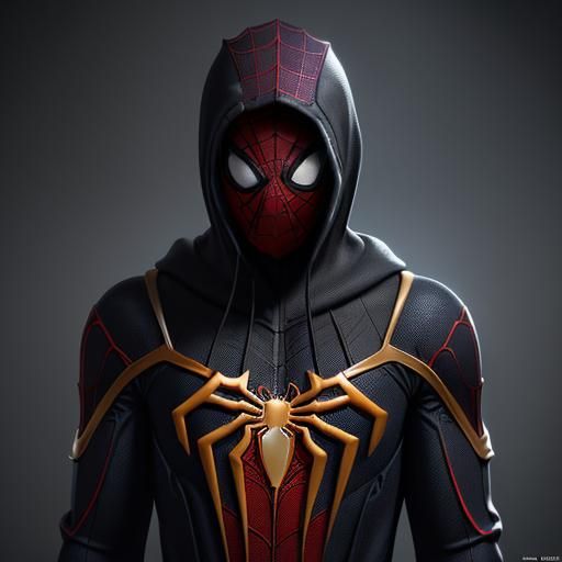 Miles Morales in Black and Gold: Detailed Artstation Paintin...
