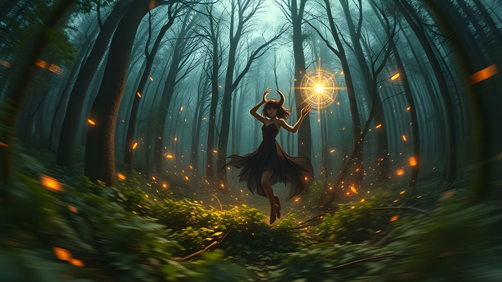 Ghostly Demon Dance in Ancient Woods, Stop-Motion Style