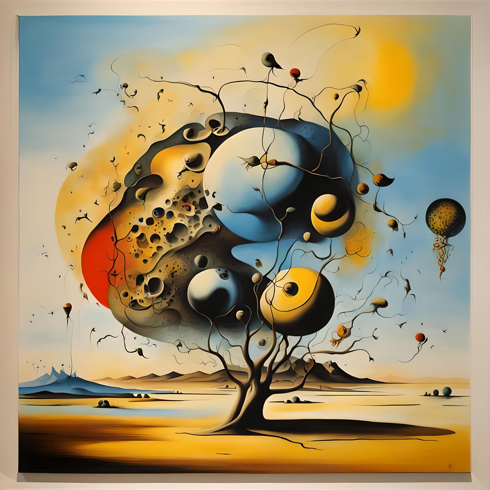 Surreal Abstract Painting in the Style of Salvador Dali