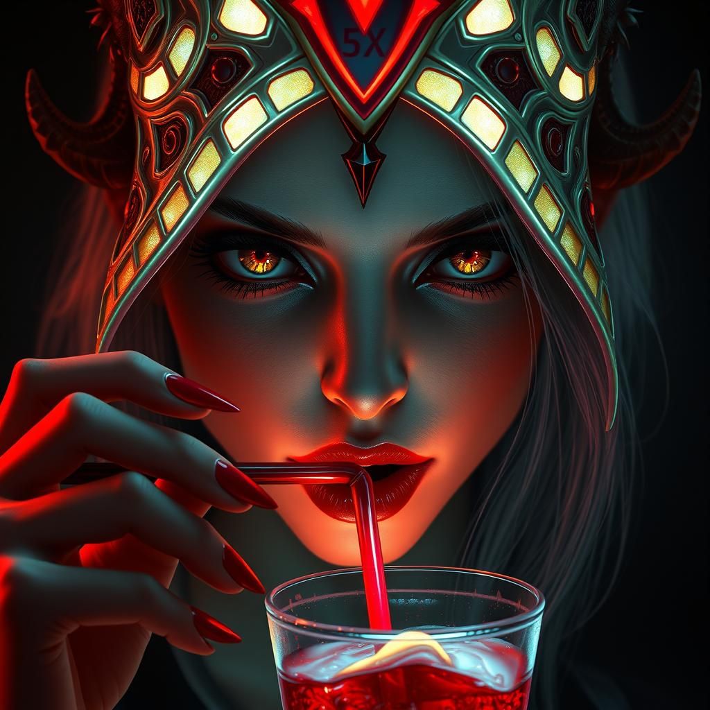 Karma Portrait in Art Nouveau Style