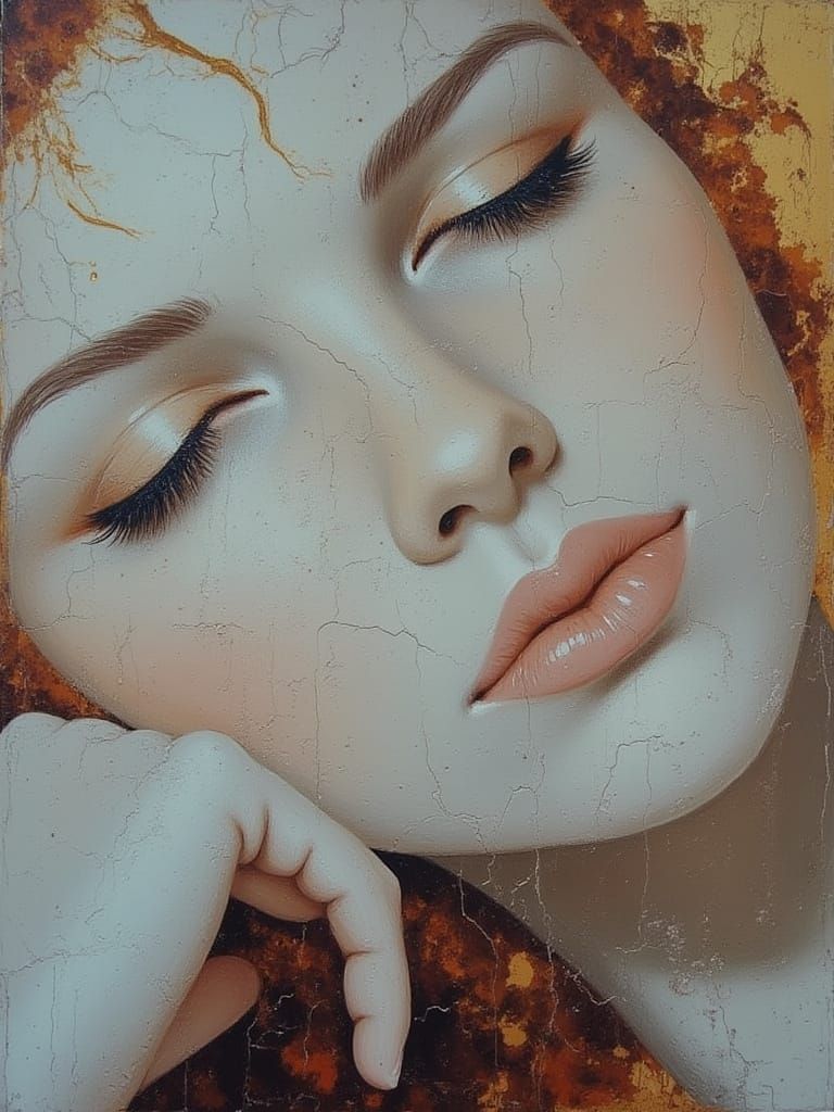 Detailed Oil Portrait of a Person in Divine Style