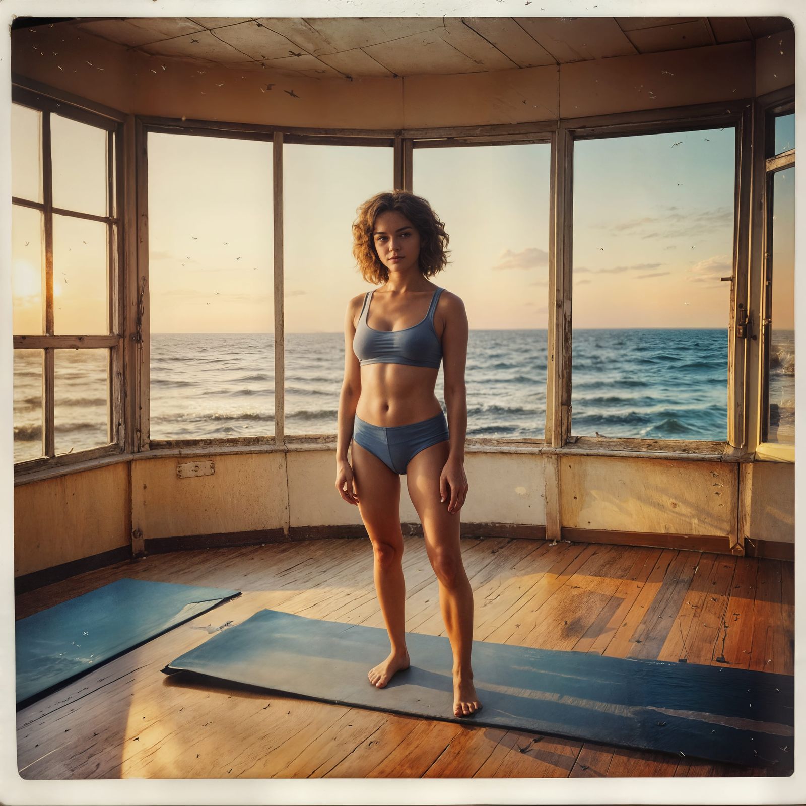 1970s Polaroid Photo of Woman in Studio