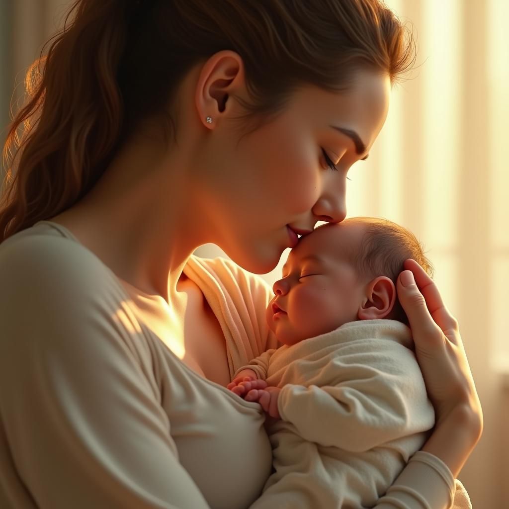 Mother and Child Portrait in High-Fantasy Style