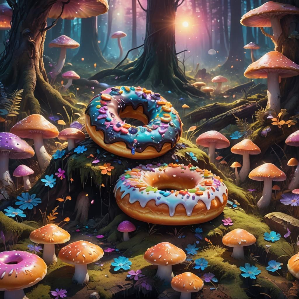 Magical Donut in Mystical Forest Concept Art