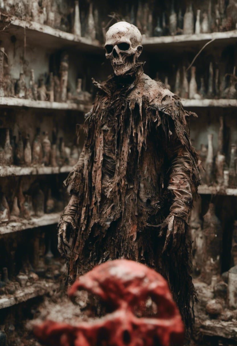 Macabre Skeleton Logo for Ancient Gathering