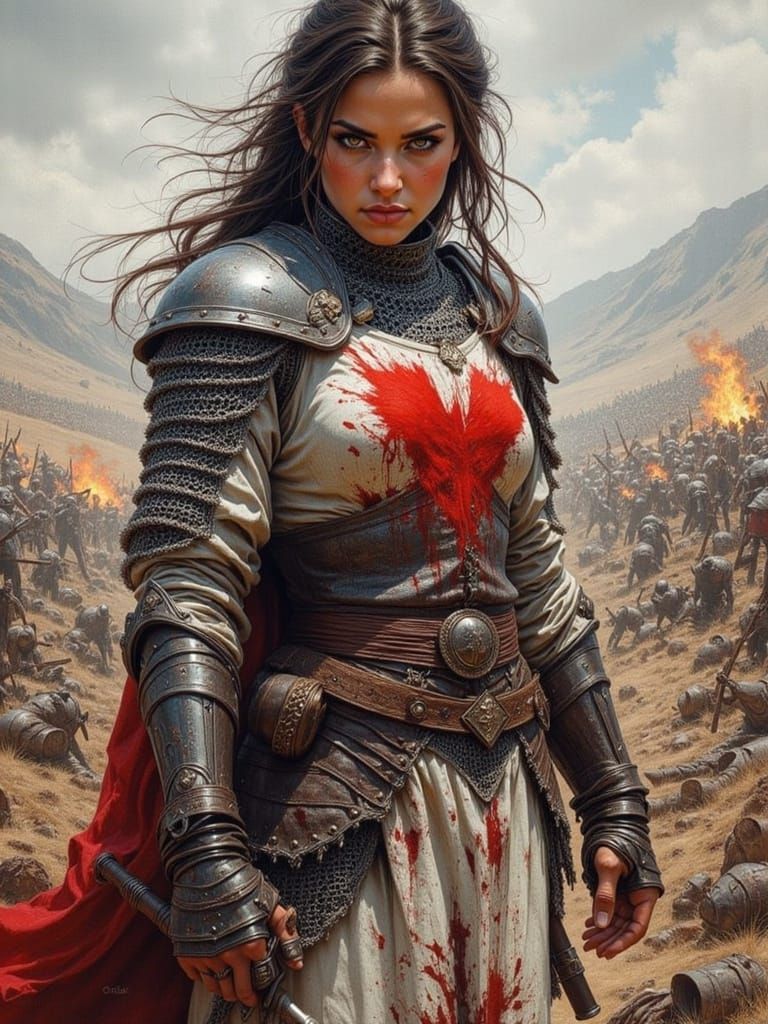 Triumphant Paladin Emerges from Carnage