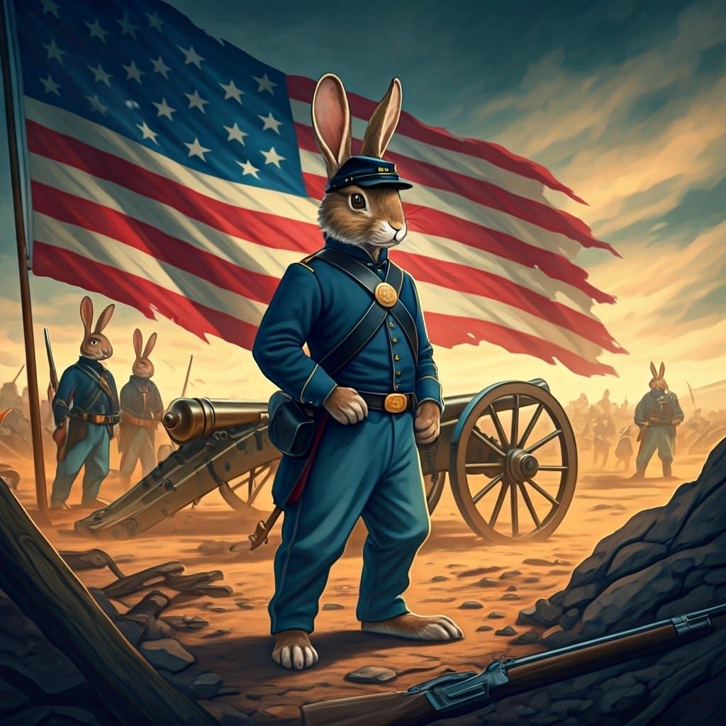 Civil War Heroes: Whimsical Rabbits in 19th-Century Folk Art...