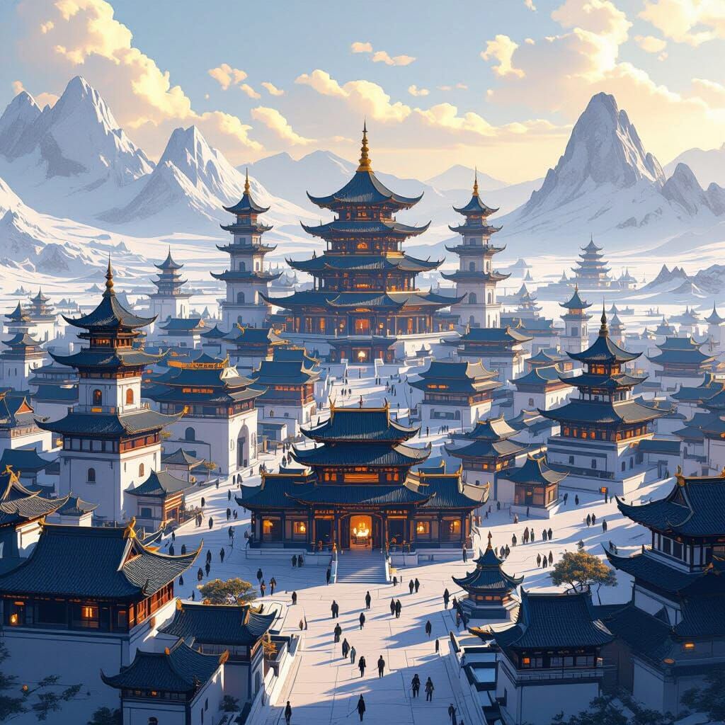 Neo-Historic City Chengzu on Dusty Plains