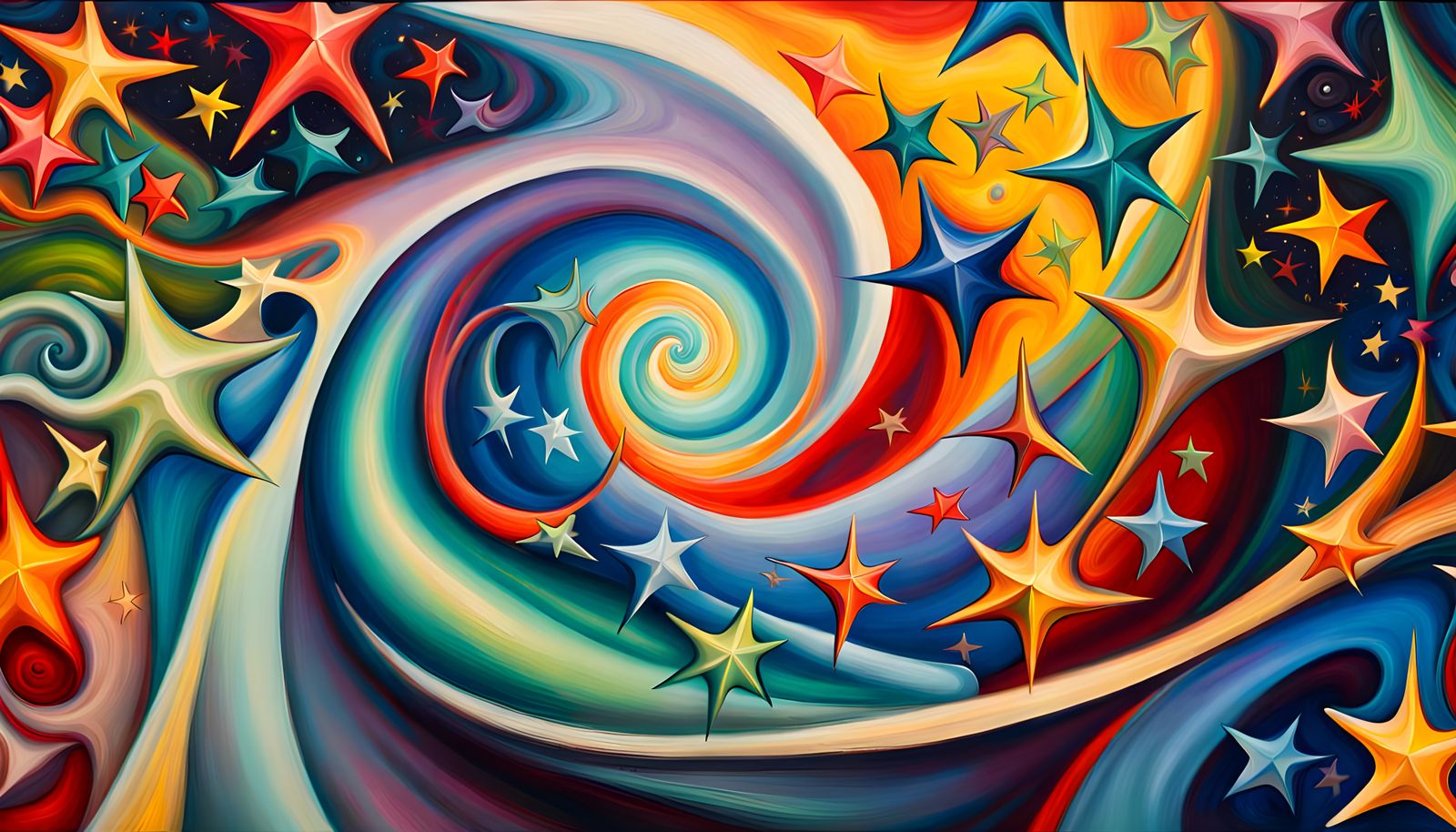 Swirling Stars in Deep 3D Stellar Vortex