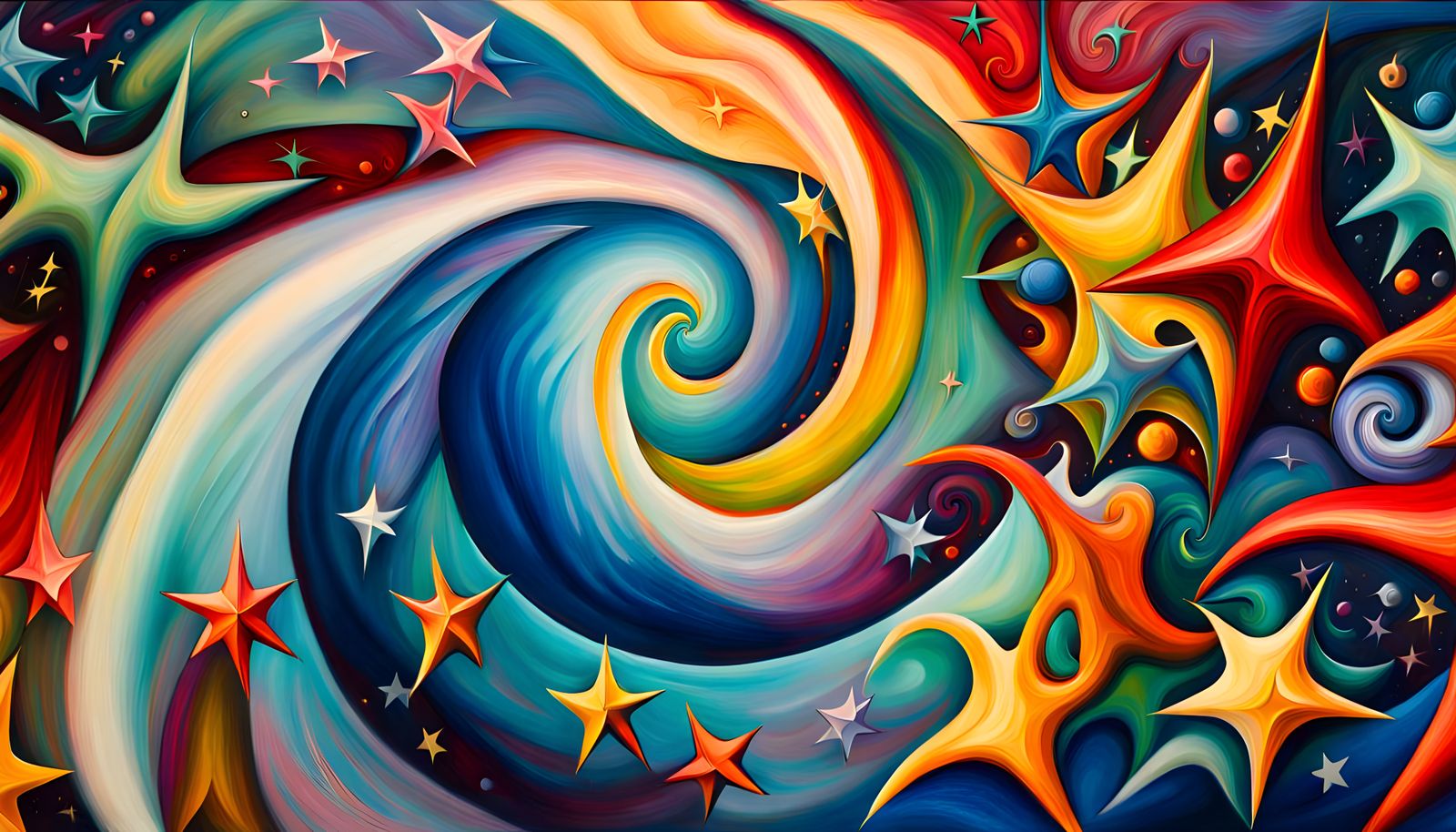 Iridescent Stars in Deep 3D Stellar Vortex