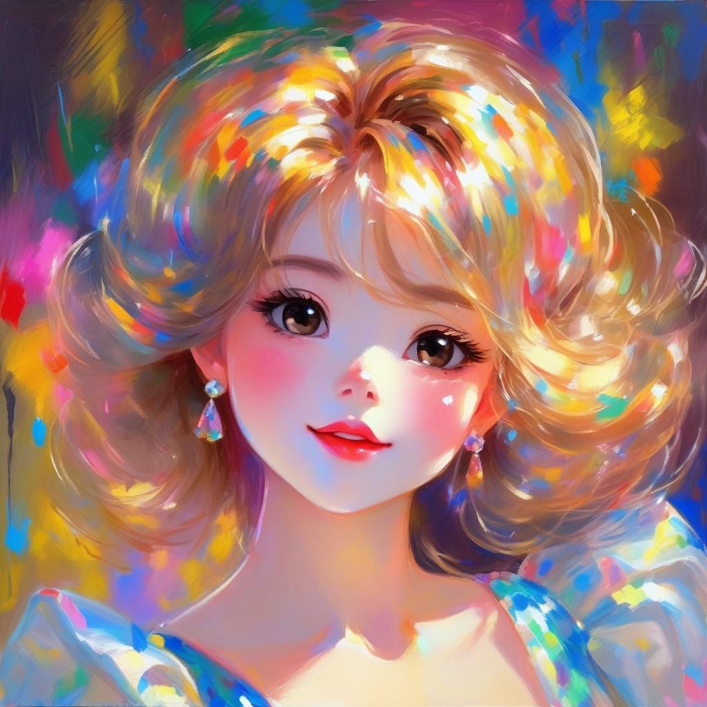 Radiant Woman in Gown with Constellation Hair